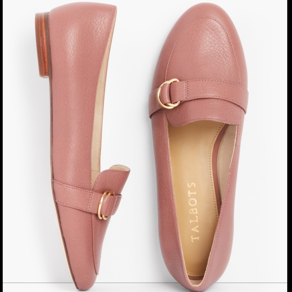 Talbots Tan Leather D-Ring Ryan Loafers Sz.‎ 8.5